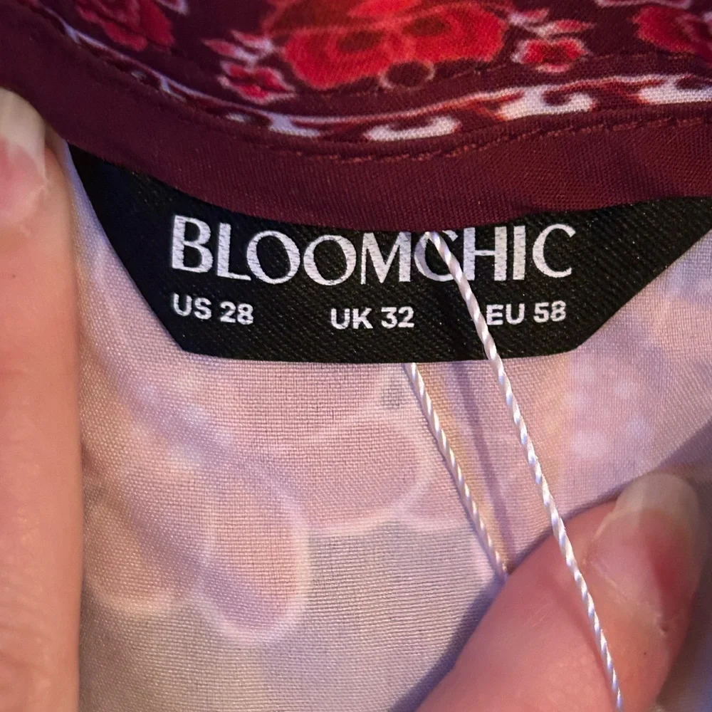 NWT BloomChic 28 boho Burgundy Dress - Picture 4 of 5